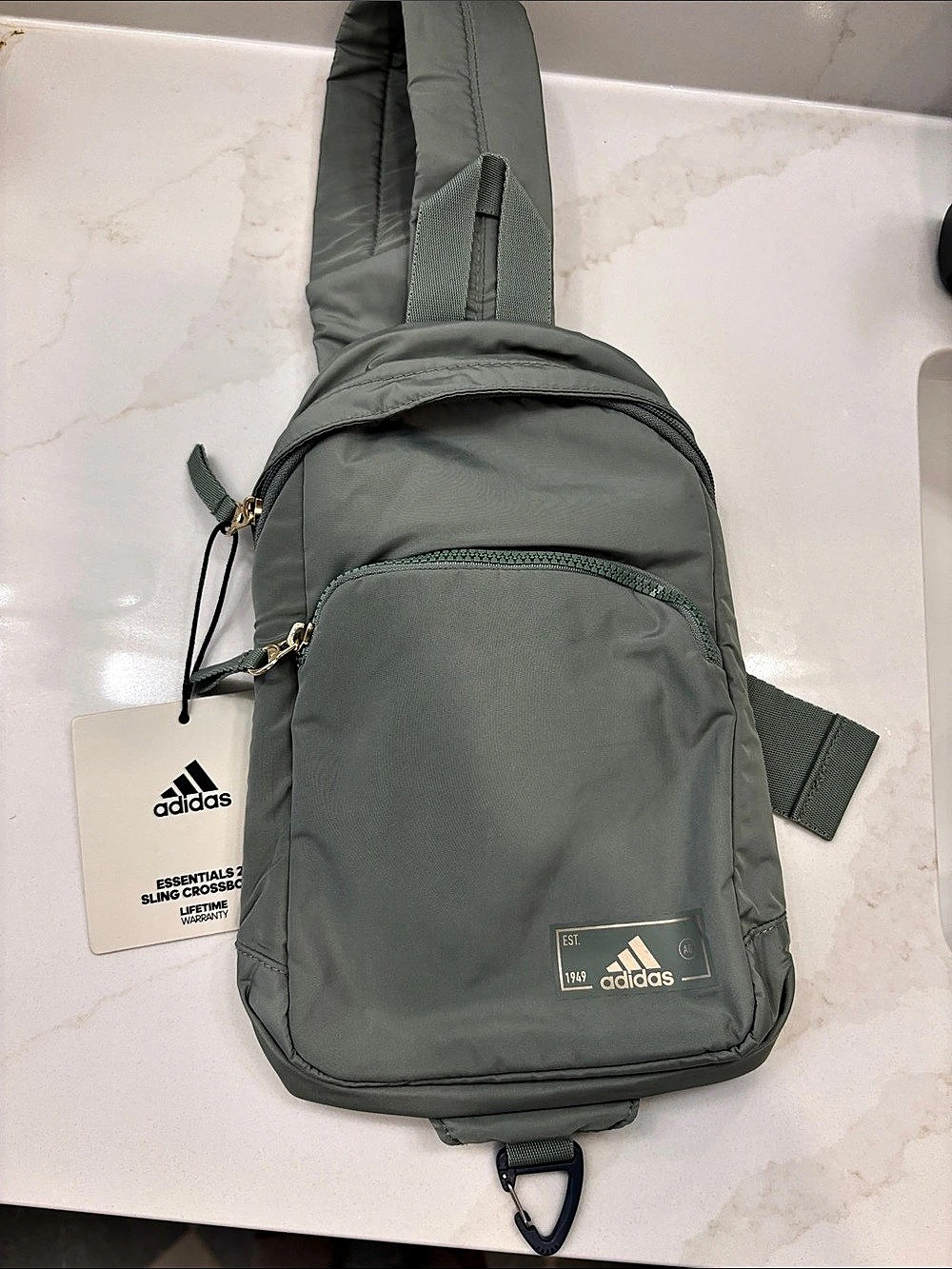 adidas Essentials 2 Sling Crossbody in Green NWT